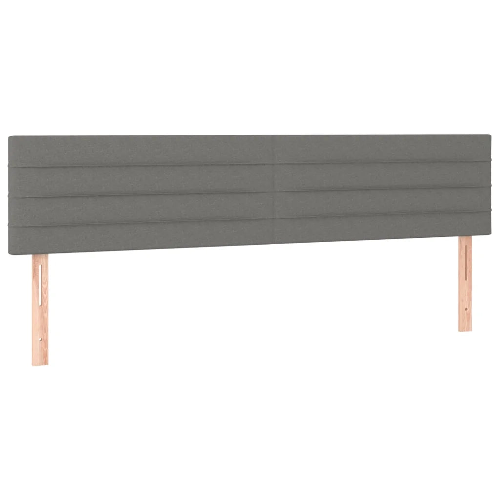 Testiera Grigio Scuro 180x5x78/88 cm in Tessuto 346173