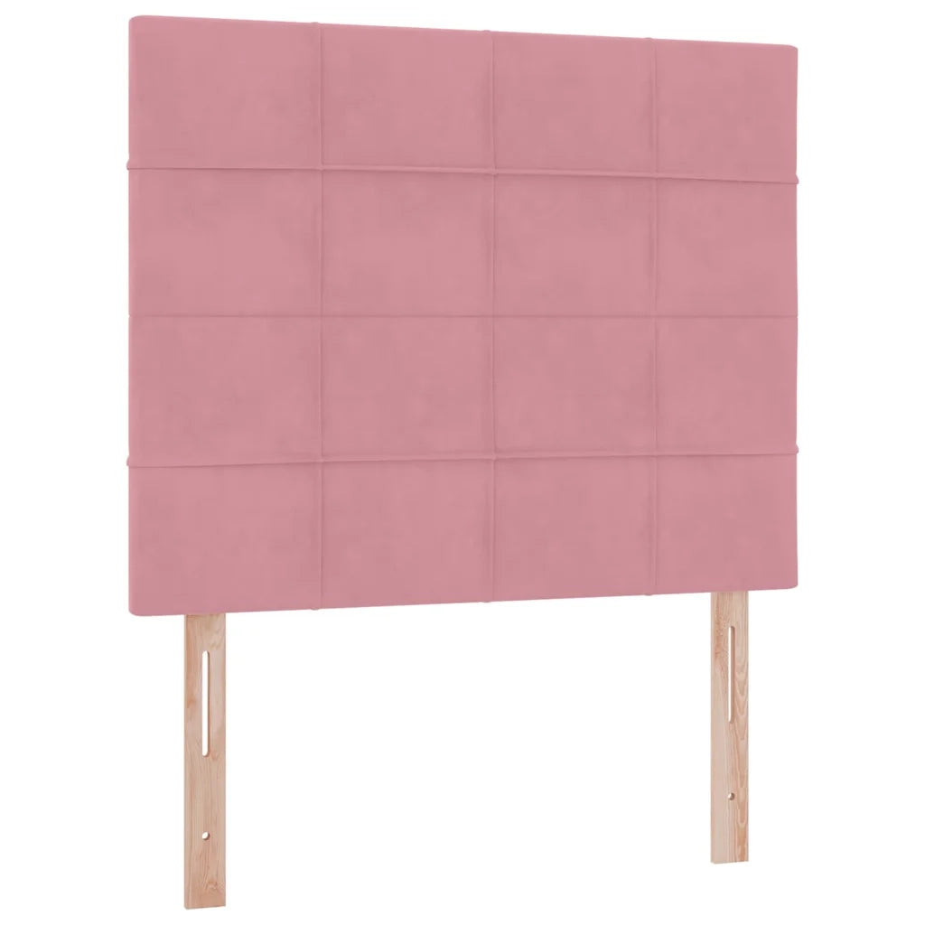 Letto con contenitore e LED con led Rosa 120 x 200 cm Velluto 3372662
