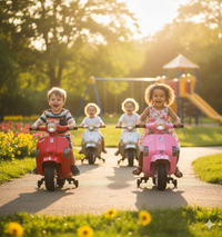 Piaggio Mini Vespa PX150 Elettrica 6V per Bambini Rosa