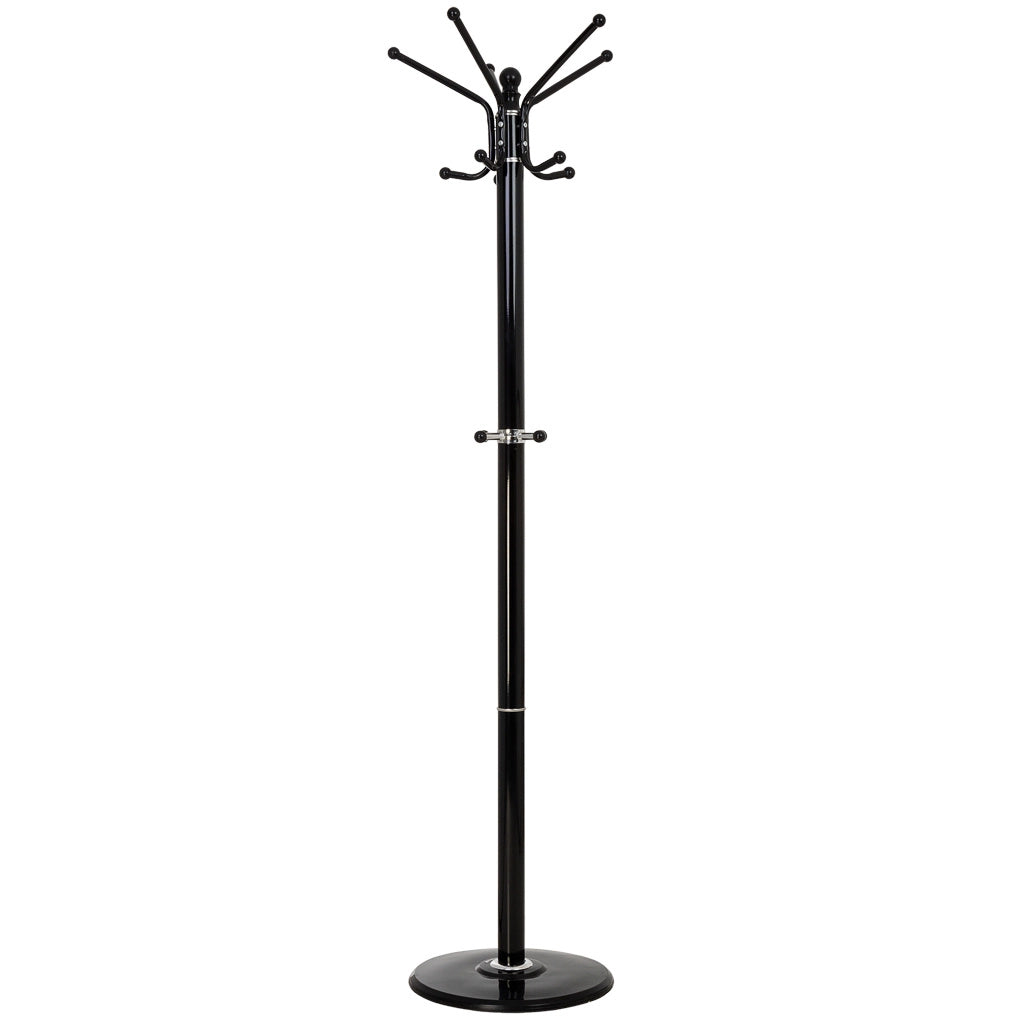 Perchero de metal negro con 5 ganchos D36x174h cm