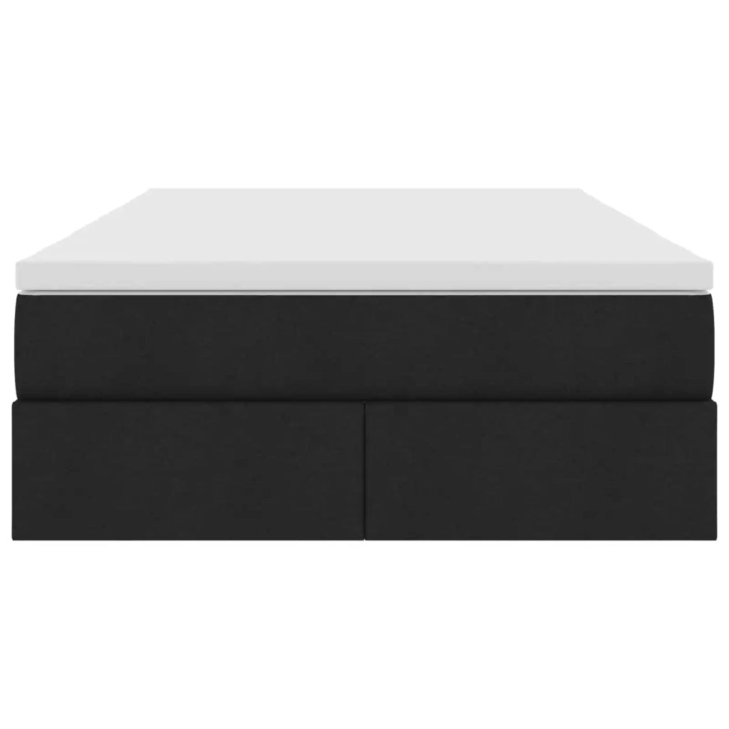 Letto con contenitore e materasso Nero 120 x 190 cm Poliestere