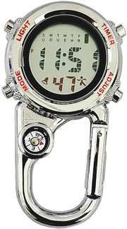 Orologio da carabina, orologio digitale con meccanismo a quarzo – Orologio multifunzionale con carabina, bussola e display luminoso, adatto per l'uso sulla tasca dei medici e dei soccorritori. Display digitale luminoso.