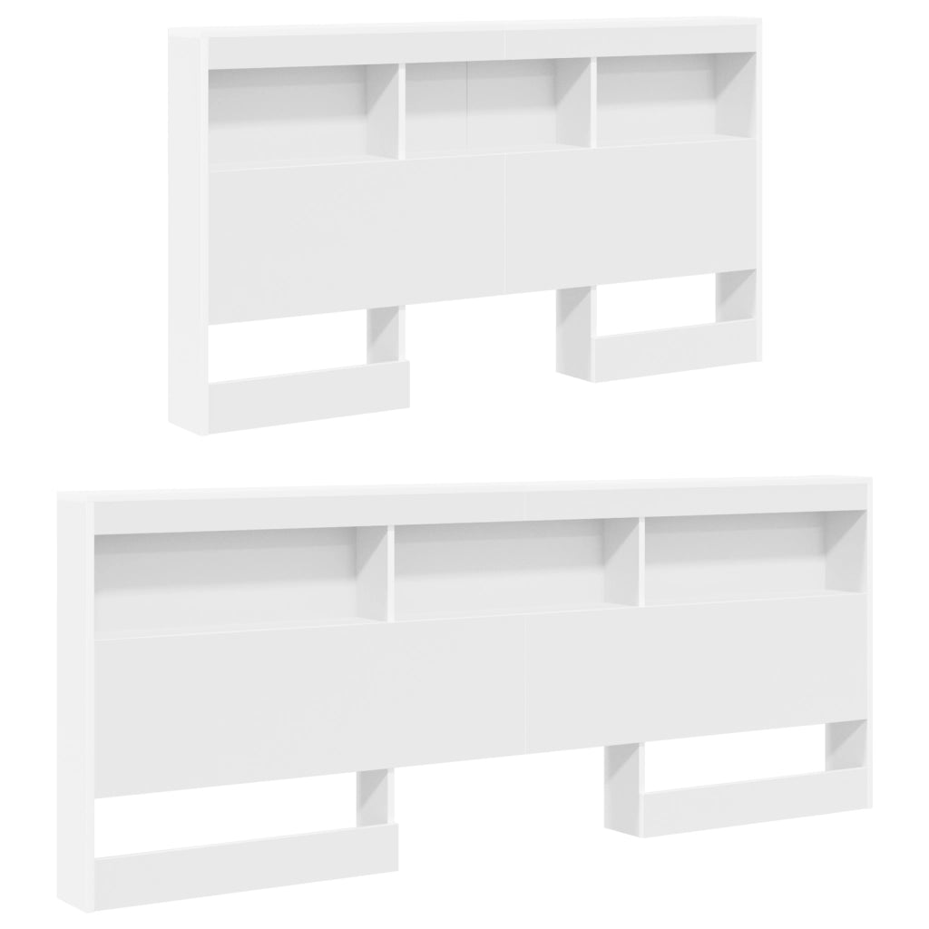 Letto con Libreria Bianco 150x200 cm Legno Ingegnerizzato