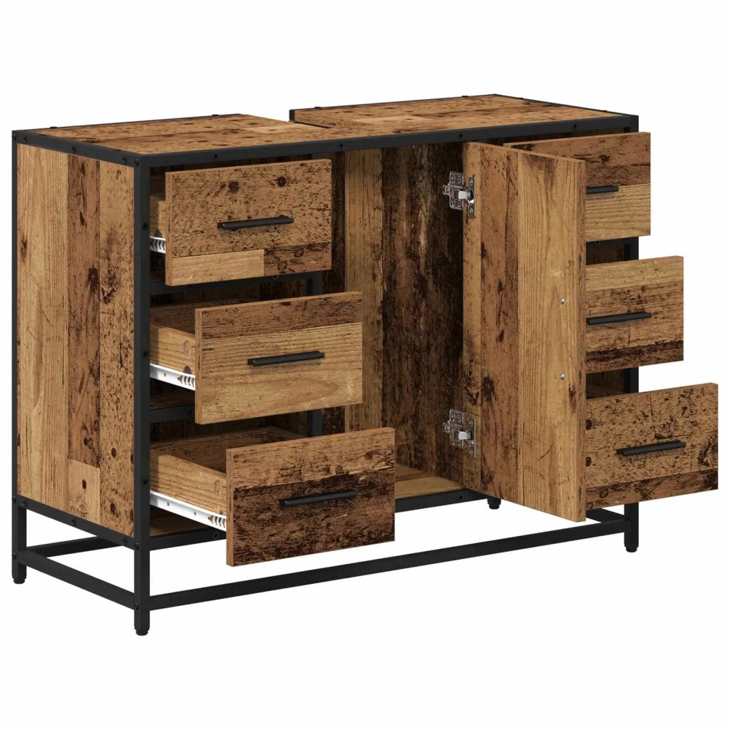 Mobile da Bagno Legno vecchio 80 x 33 x 60 cm Legno multistrato 883631
