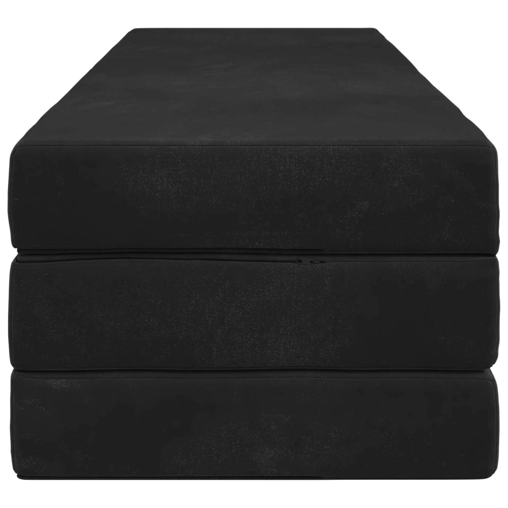 Divano Letto Pieghevole 200 x 67 x 45 cm Nero
