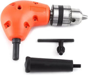 Adattatore di angolo a 90 gradi per trapano 95 mm, aiuto di trapano a forma di Y, manubrio a forma di tubo con maniglia per chiave di trapano per trapano elettrico