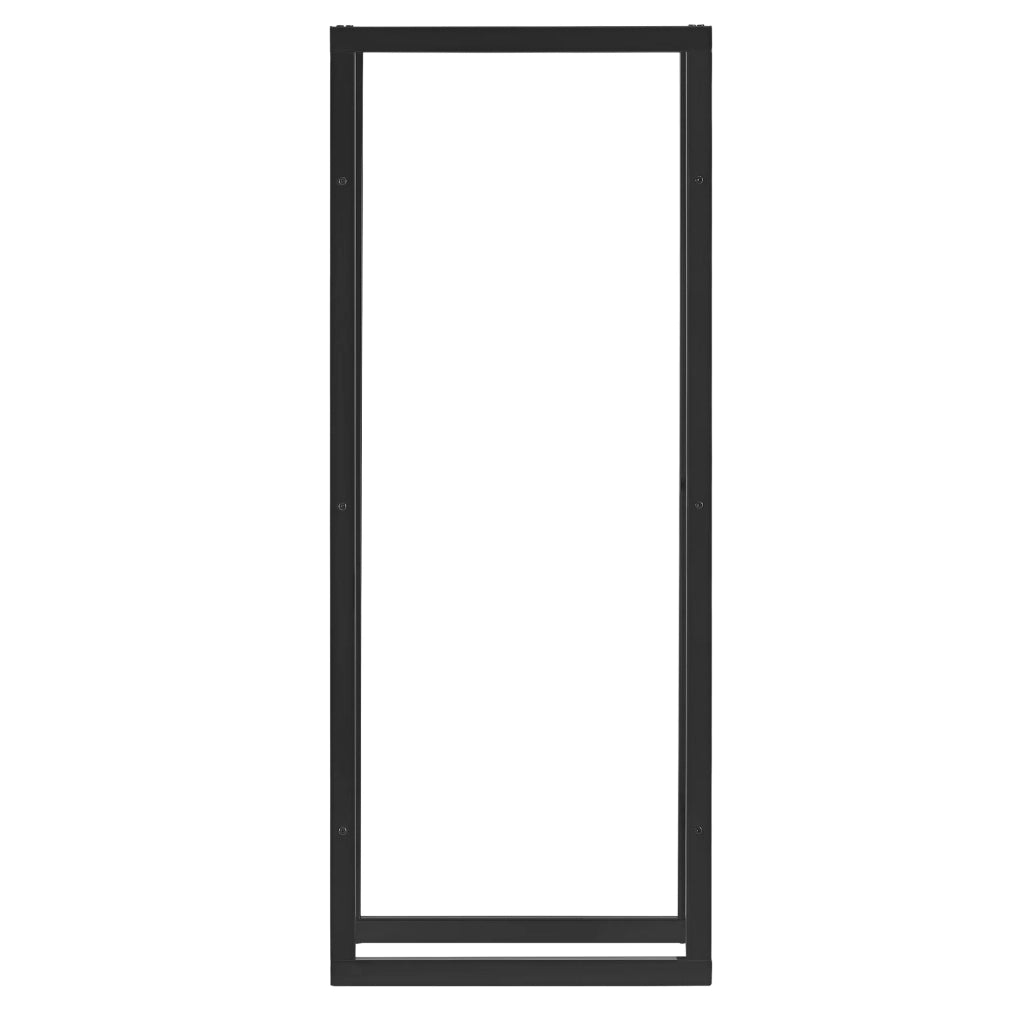 Portalegna per uso interno/esterno portalegna di design supporto per legna da ardere acciaio 60 x 25 x 150 cm nero 03_0006301