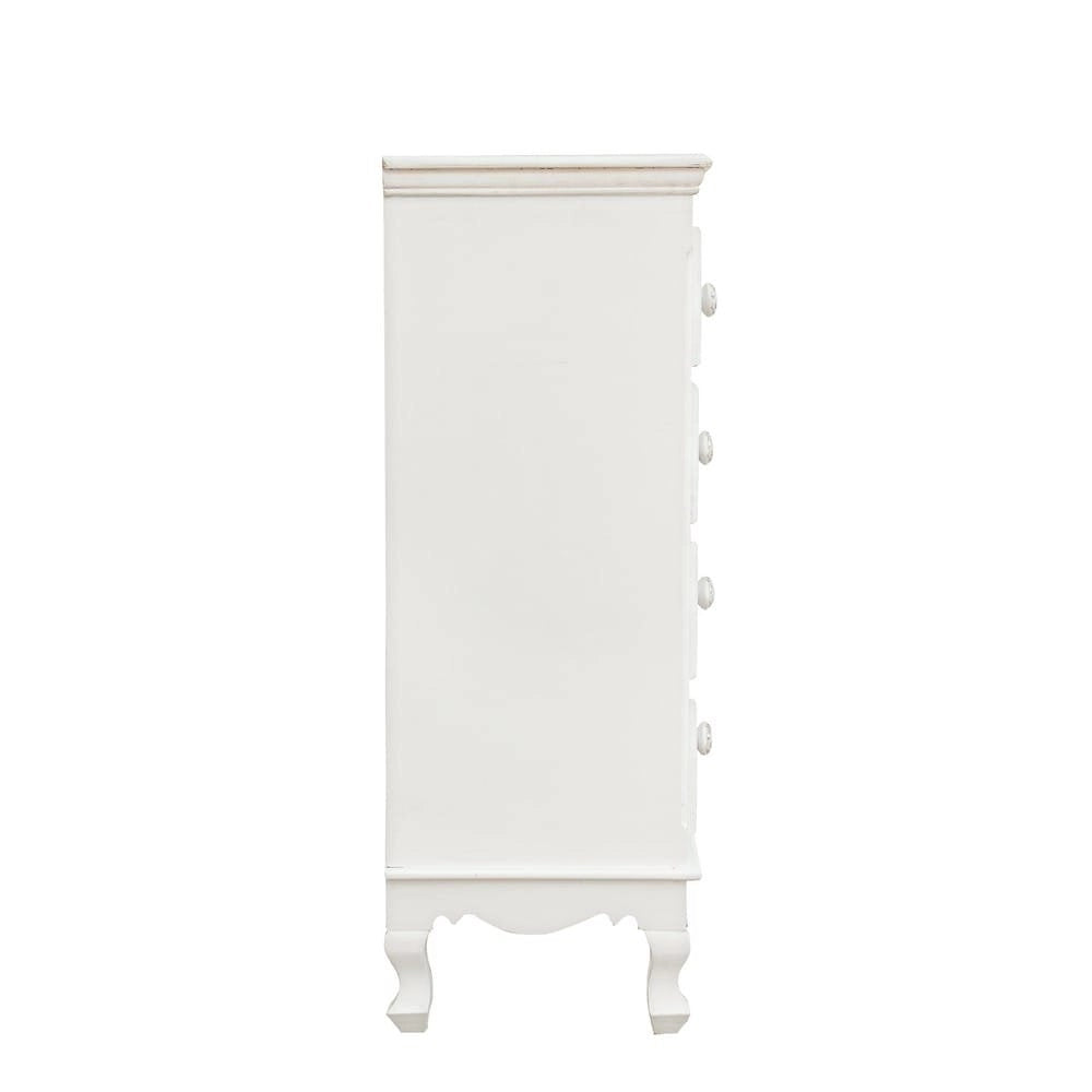 Cassettiera MDF Impiallacciato Bianco Stile Classico da Interno - ALBINE