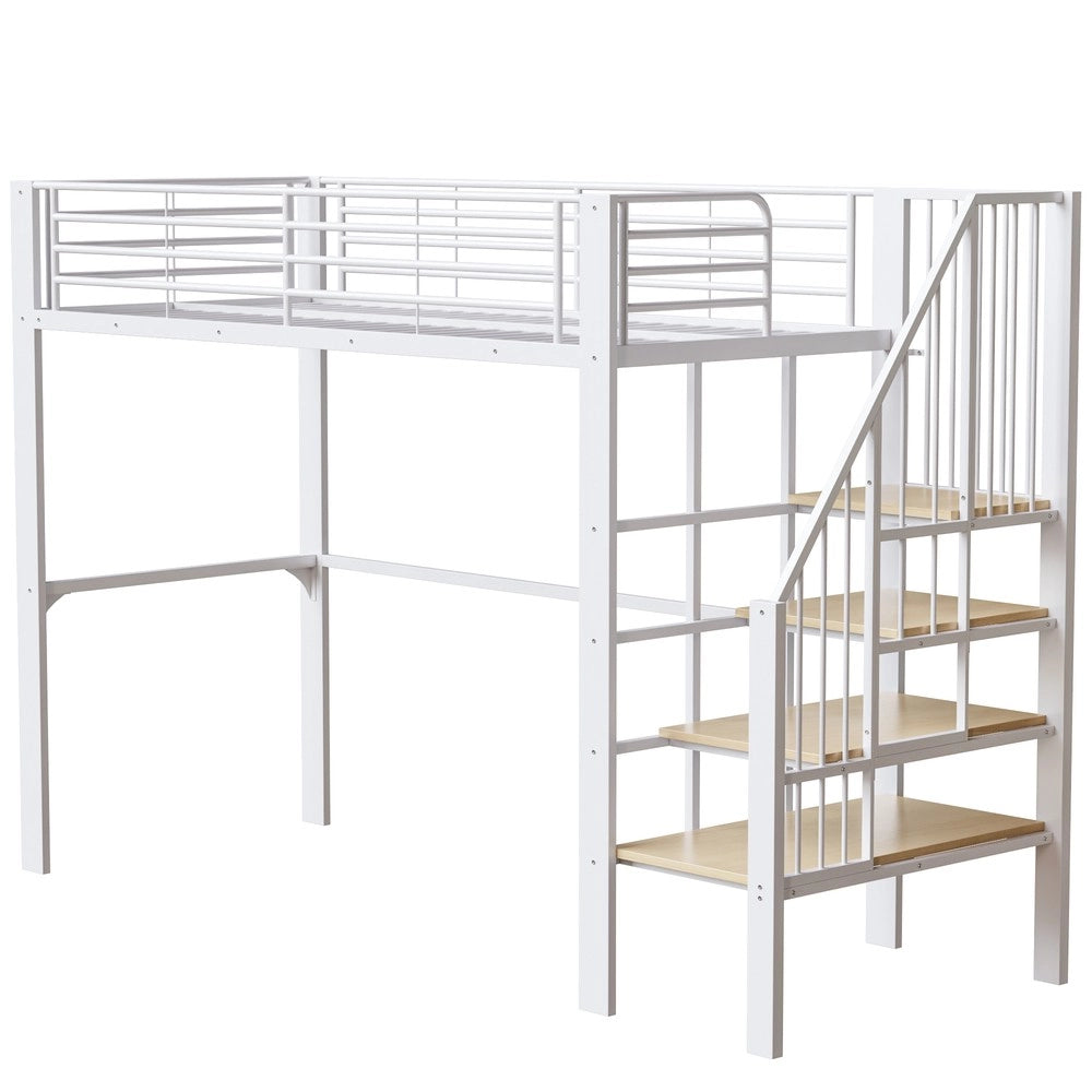 Letto a soppalco con contenitore ¨C Minimal ¨C metallo 90x200cm