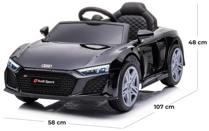 Macchina Elettrica per Bambini 12V con Licenza Audi R8 Sport Nera