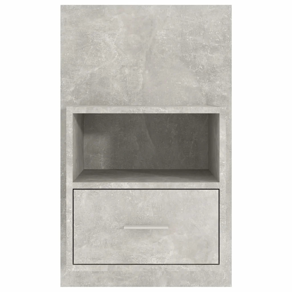 Comodini a Muro 2 pz Grigio Cemento 811016