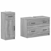 Set di Armadi da Bagno da 2 Pezzi UTRECHT Sonoma grigio 3417735