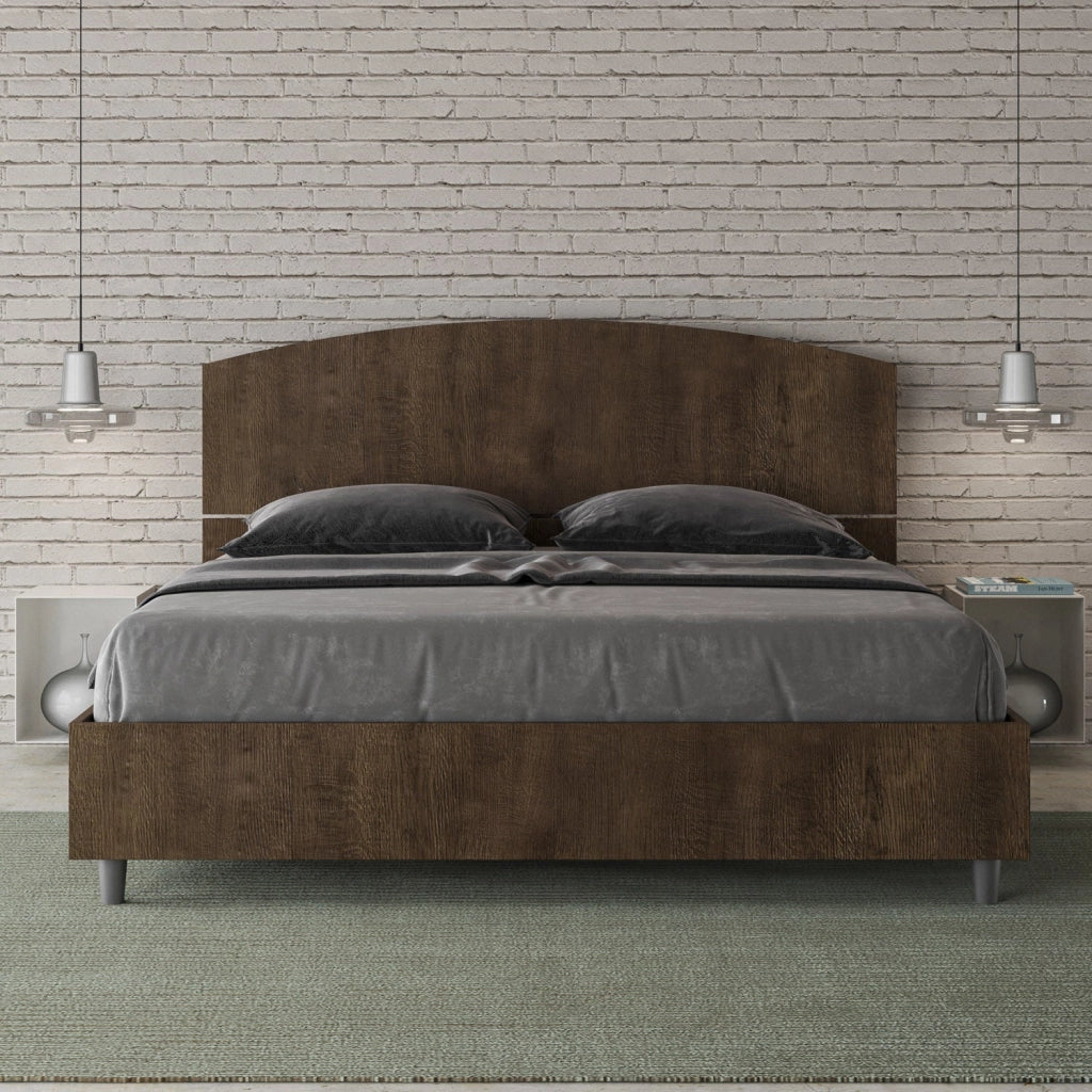 Letto matrimoniale senza rete 160x190 noce Dora