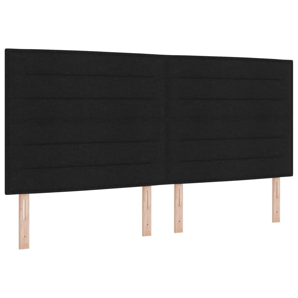 Letto con Contenitore con testiera Nero 200 x 200 cm Tessuto 3459785