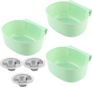 Tre contenitori per rifiuti di cucina da appendere, con tre filtri per rifiuti per cassettiera per porta armadio, plastica, da appendere, verde