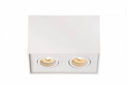 Faretto Lucide Tube 2 luci GU10 bianco alluminio soffitto