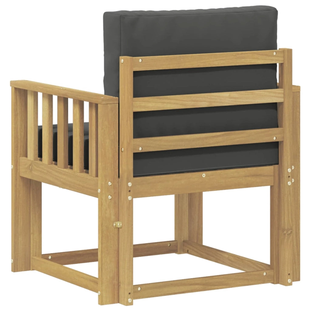 2 Pezzo Set di divani da esterno-Sofa da giardino Poliestere Bianco e Antracite 339606