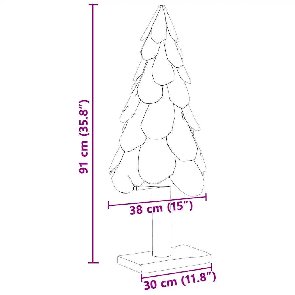 Albero di Natale Marrone 91 cm Legno massello di teak