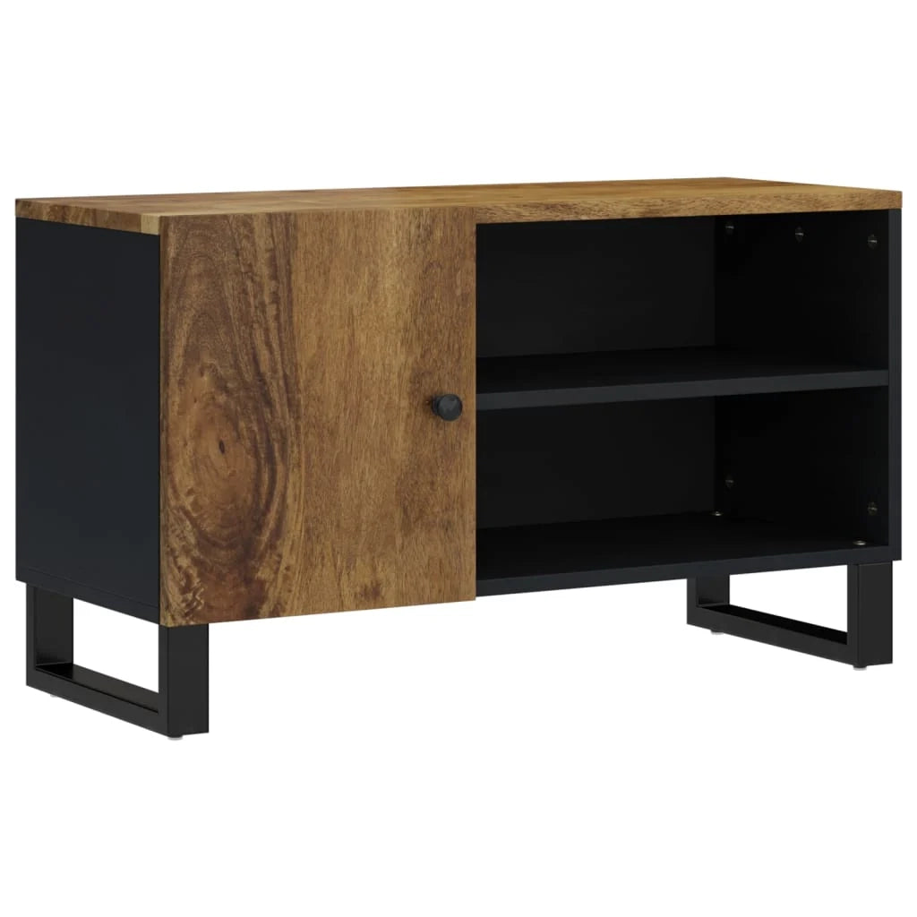 Mobile TV multimediale mensola TV credenza TV sala da pranzo soggiorno camera da letto 80 x 33 x 46 cm legno di mango e marrone ingegnerizzato 02_0026241