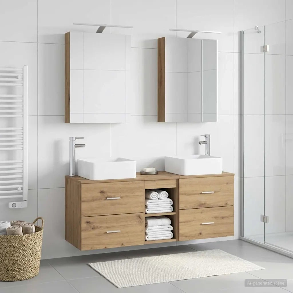 Set di mobili per il bagno 5 pcs Rovere Artigianale 3406758