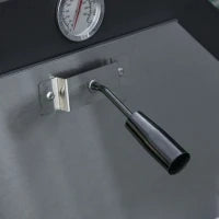 Forno per Pizza Barbecue a Carbonella, BBQ da Esterni/Giardino in Acciaio Inox con Termometro, 64x54x160cm