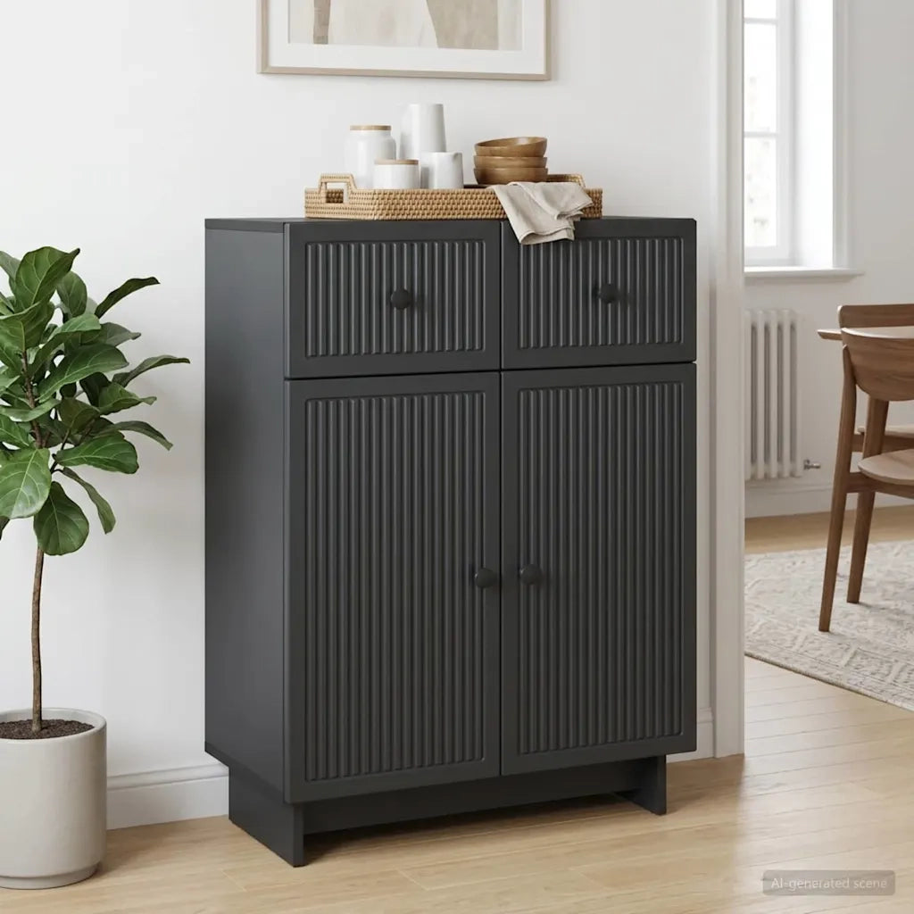 Credenza Nero 66 x 34,5 x 90 cm Legno ingegnerizzato 893946