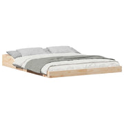 Letto matrimoniale | Letto per adulti | Struttura del letto Marrone 140 x 220 cm Pino massello