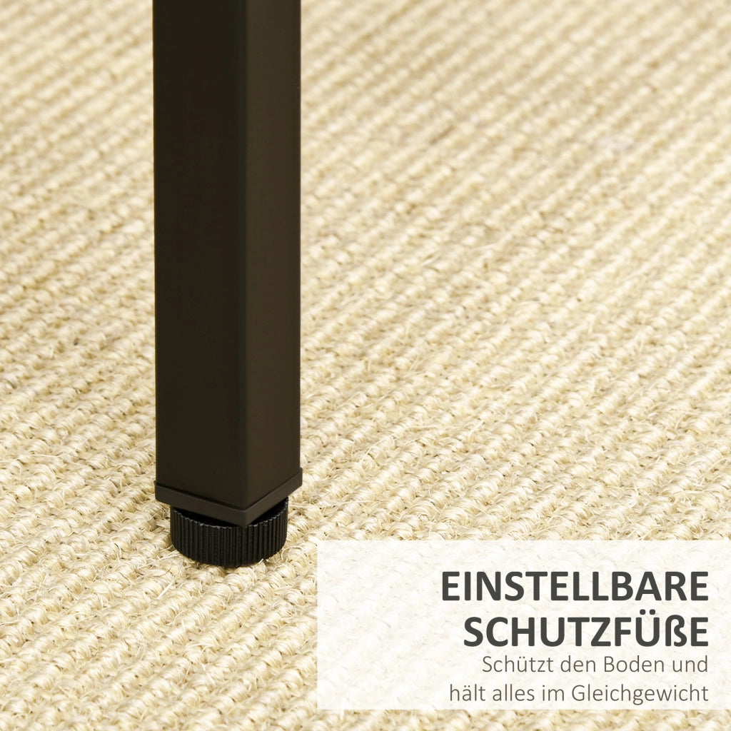 TAVOLO BAR con 4 Sgabelli 100x60x88 cm Marrone Rustico e Nero