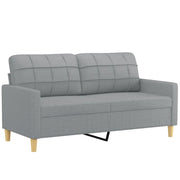 Divano | Divano da soggiorno | Sofa a 2 Posti Grigio Chiaro 140 cm in Tessuto