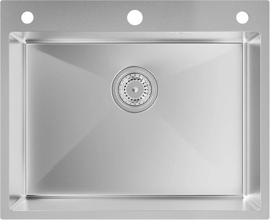 Lavandino Cucina 60 x 49 cm - Lavandino RVS - Lavandino Ingresso - 1 Pezzo - Acciaio Inossidabile