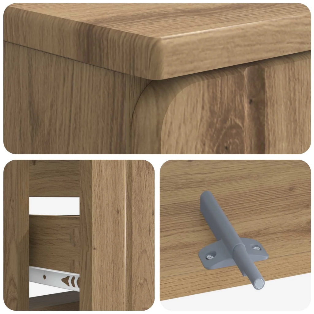 Armadio per Lavabo da Bagno ZWOLLE Rovere Artigianale 896364