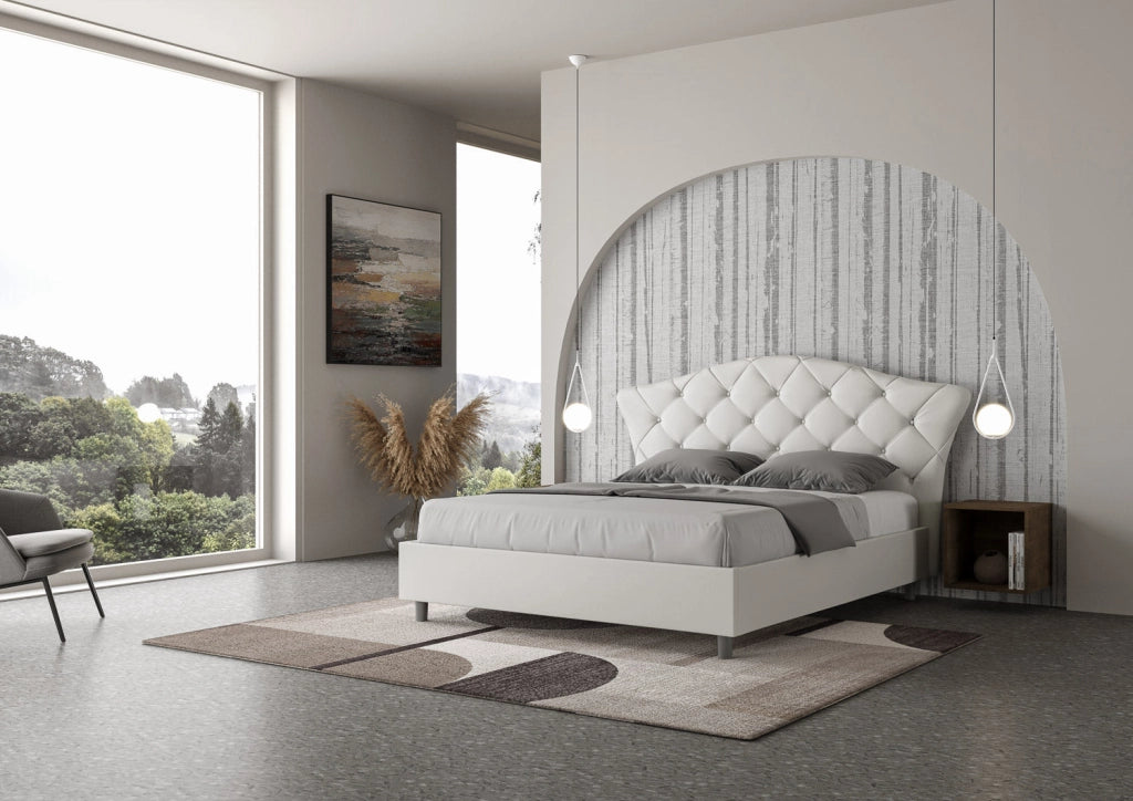 Letto Matrimoniale 160x210 cm con Rete Langre Similpelle