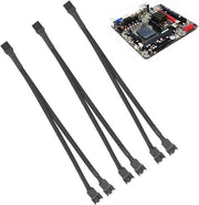 Adattore di ventilatore - 3 pezzi - 2-in-1 - universale - cavo di madre - 4-pini a 4-pini + 3-pini - cavo allungabile in rame - cavo di conversione - isolato in PVC - cavo di estensione per madre.
