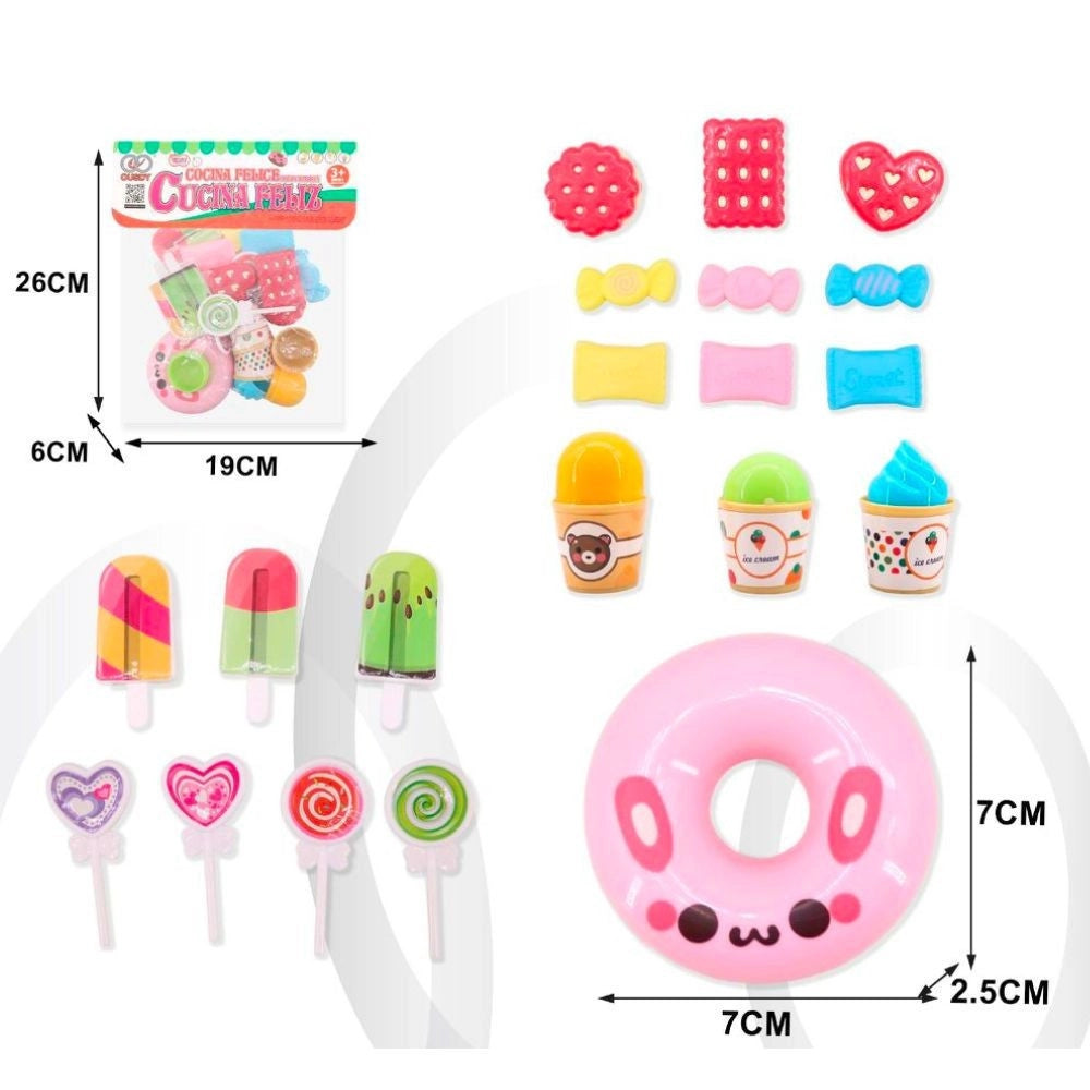 Trade Shop - Set Di Gelato E Dessert Dolcetti Colorati Caramelle Giocattolo Per Bambina 3+ -