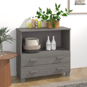 Credenza Grigio Chiaro 85x35x80 cm in Legno Massello di Pino cod mxl 26186