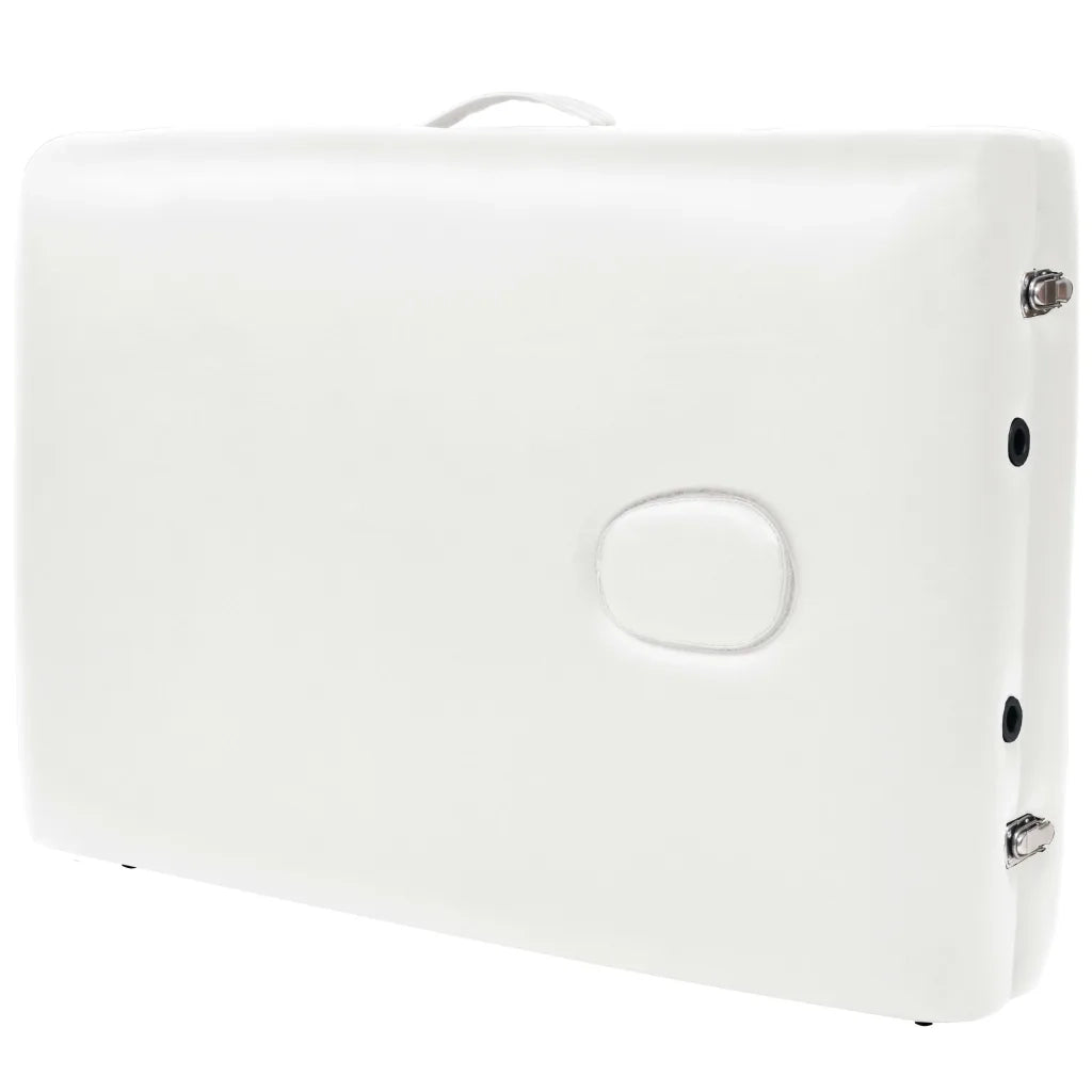 Lettino da Massaggio Pieghevole 2 Zone Spessore 10 cm Bianco 110150