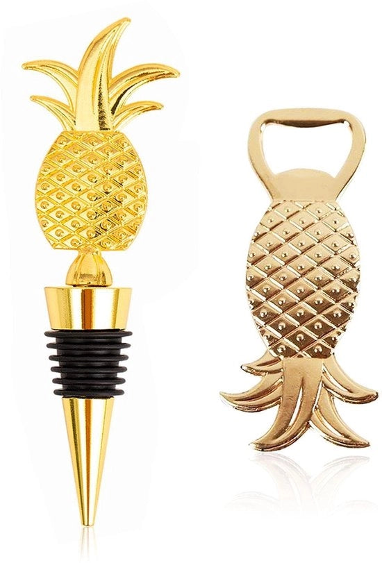 Apri-bottiglia in metallo duraturo - Disegno ergonomico - Accessorio per vino - Creativo apribottiglia - Ananas apribottiglia