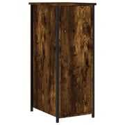 Comodino | Armadio da Notte | Mobiletto da notte Rovere Fumo 32x42x80 cm in Legno Multistrato