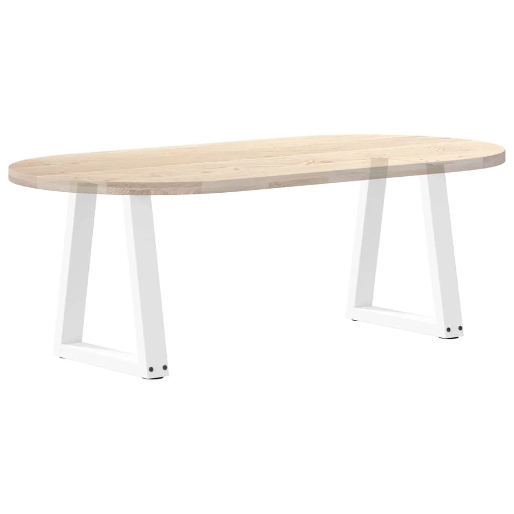 Set di 2 gambe per tavolino da caffè a V con piedini regolabili 28 x 43 cm acciaio bianco 02_0056837