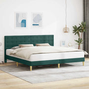 Struttura del letto Verde Scuro 200 x 200 cm Tessuto 42027818