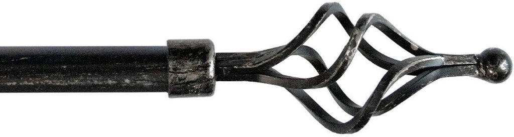Bastone Tenda Ferro Estendibile 160-300 Asta Scorritenda modello Vortice Argento