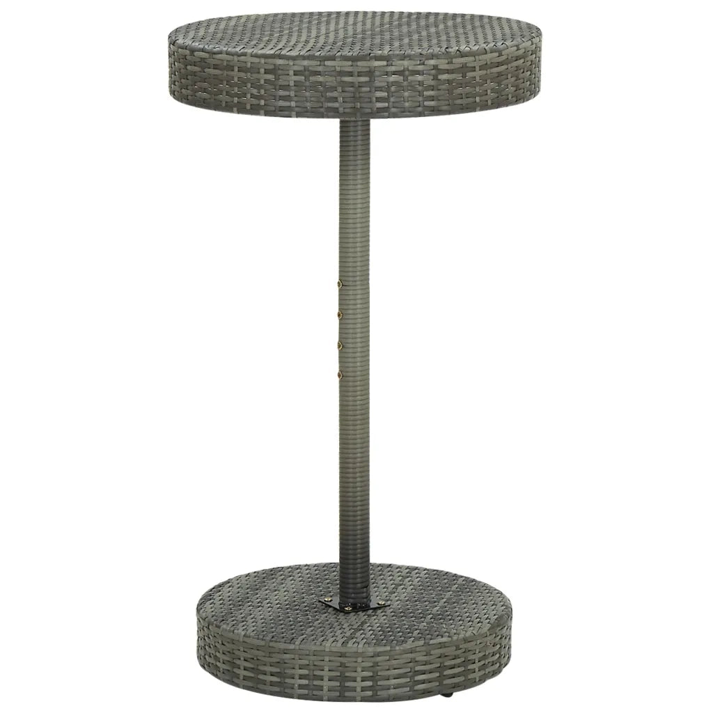 Set Bar da Giardino 3 pz con Cuscini in Polyrattan Grigio 3064765