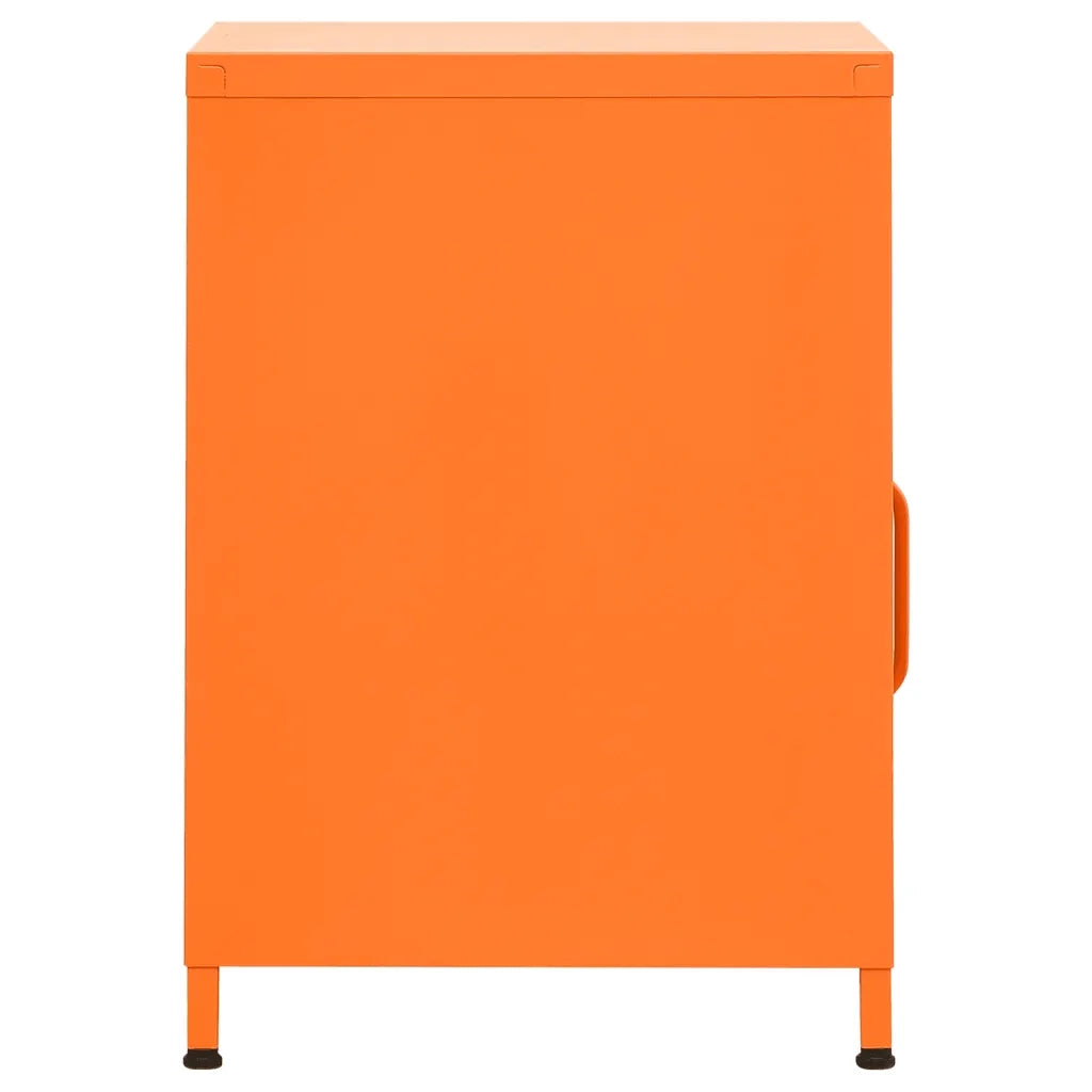 Comodino Arancione 35x35x51 cm in Acciaio cod mxl 30850