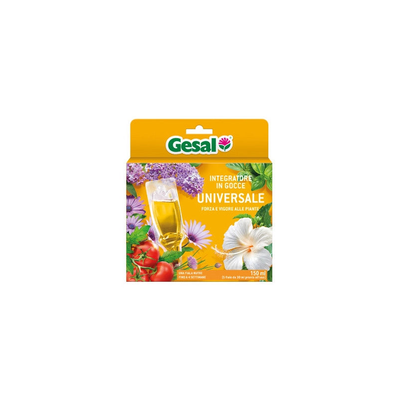 Nutrimento universale in gocce – 5 fiale da 30ml – GESAL – Nutrizione completa per piante in vaso