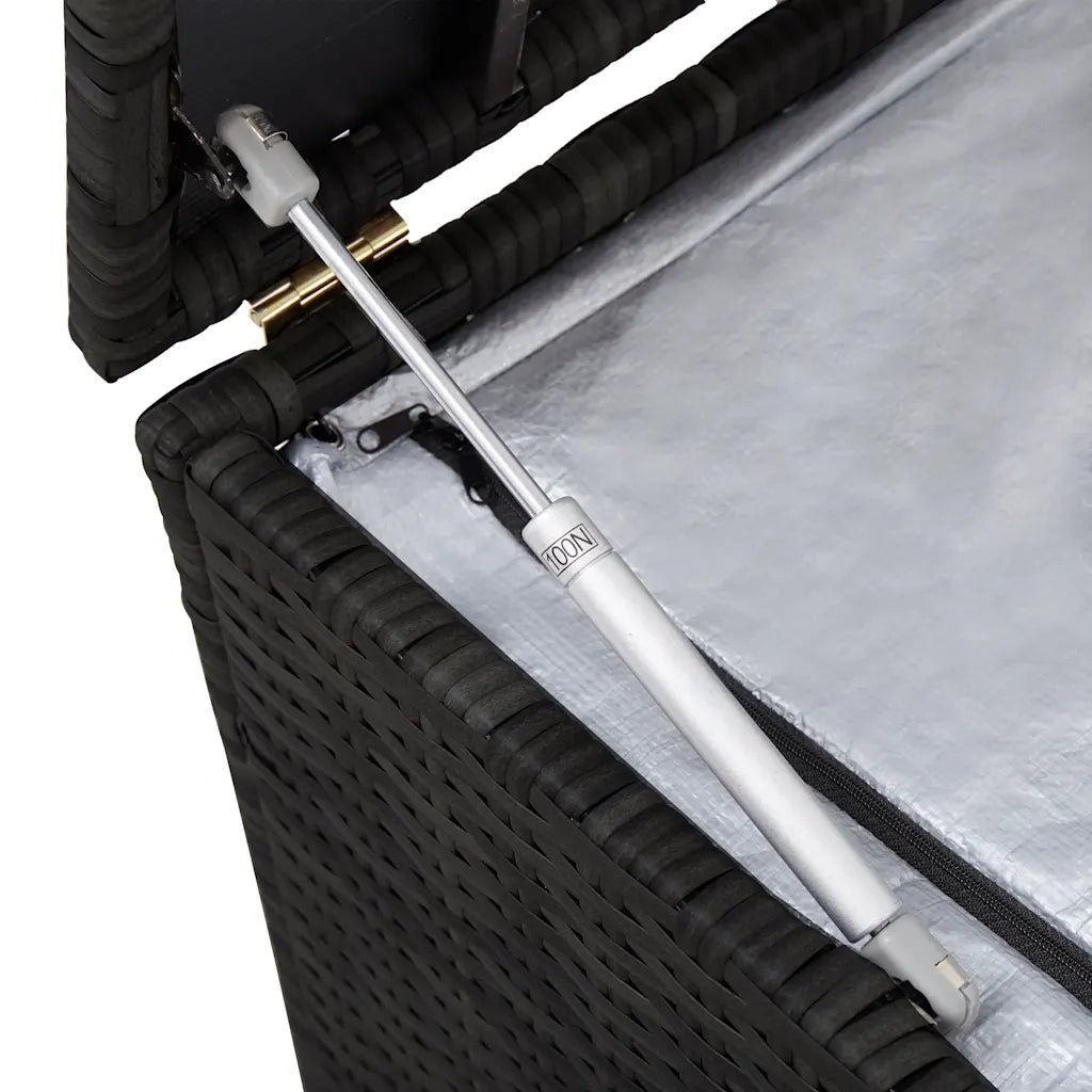 Baule da Giardino Nero 150x50x60 cm in Polyrattan CFW2463989