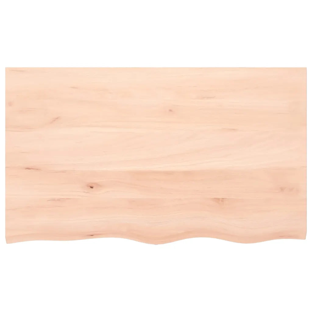 Ripiano a Parete 100x60x2 cm Legno Massello Rovere Non Trattato
