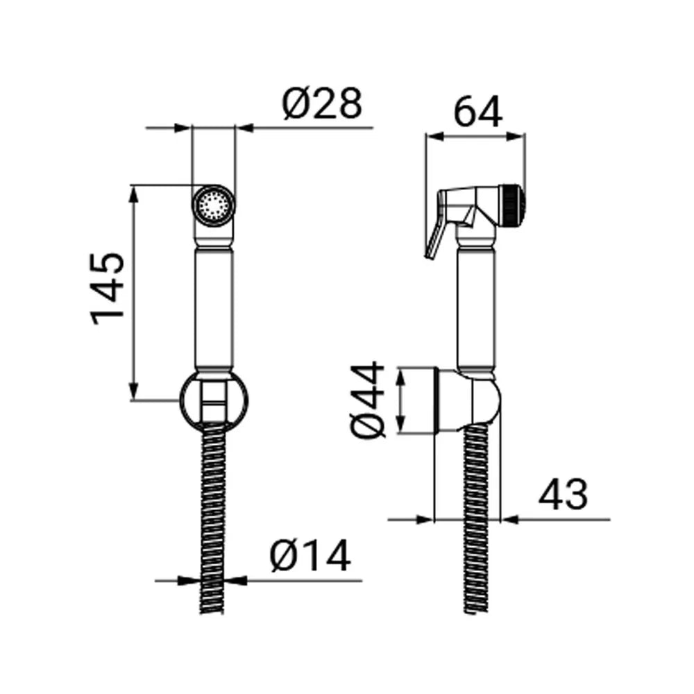 Duplex idroscopino tondo flex 150 cm con supporto