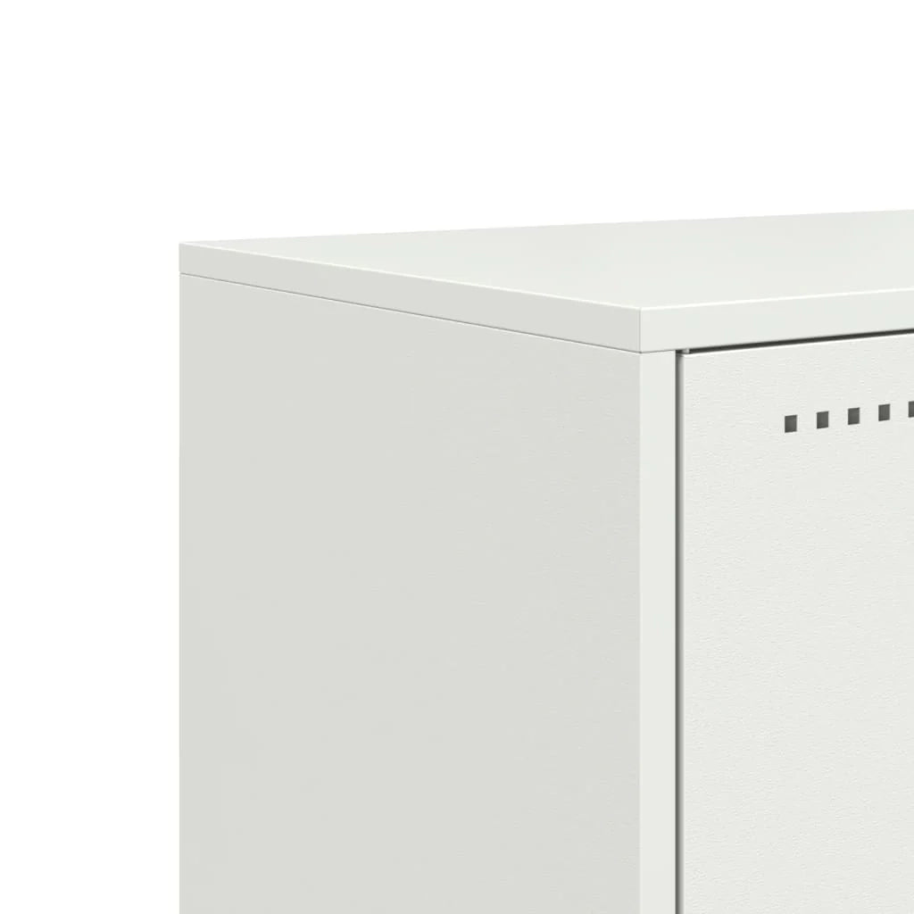 Mobile TV multimediale mensola TV credenza TV per sala da pranzo soggiorno camera da letto 100,5 x 39 x 43,5 cm acciaio bianco 02_0025537