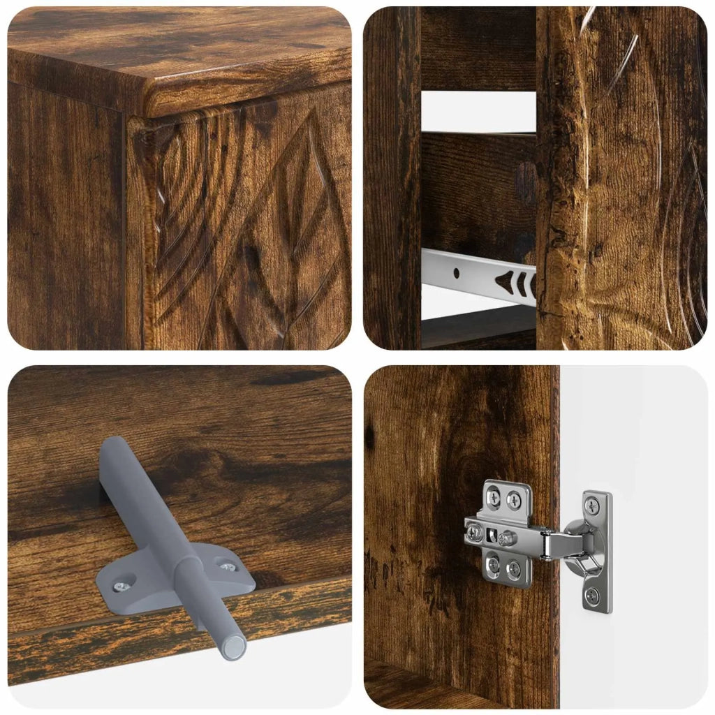 Set di Armadi da Bagno da 2 Pezzi DELFT Rovere Fumo 3417545