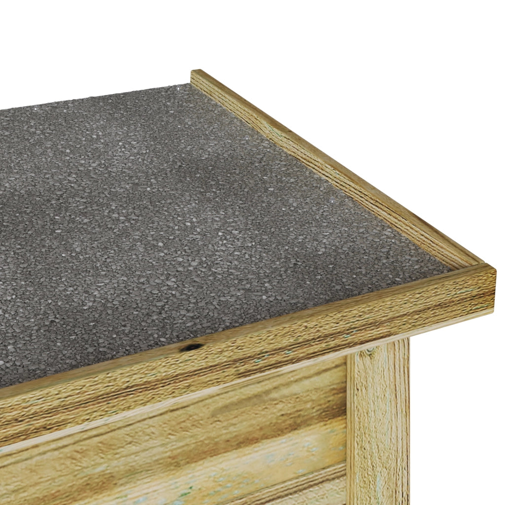 Scatola di Stoccaggio in Legno Trattato di Pino 44x119x57 cm